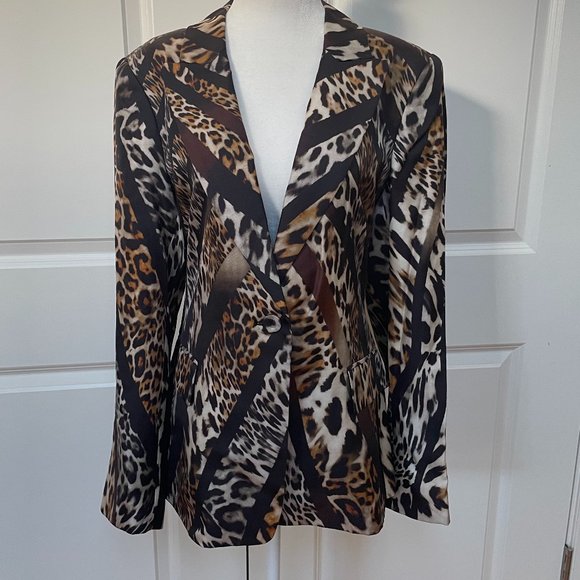 Kobi Halperin Jackets & Blazers - Animal-Print Silk Jacket from KOBI HALPERIN